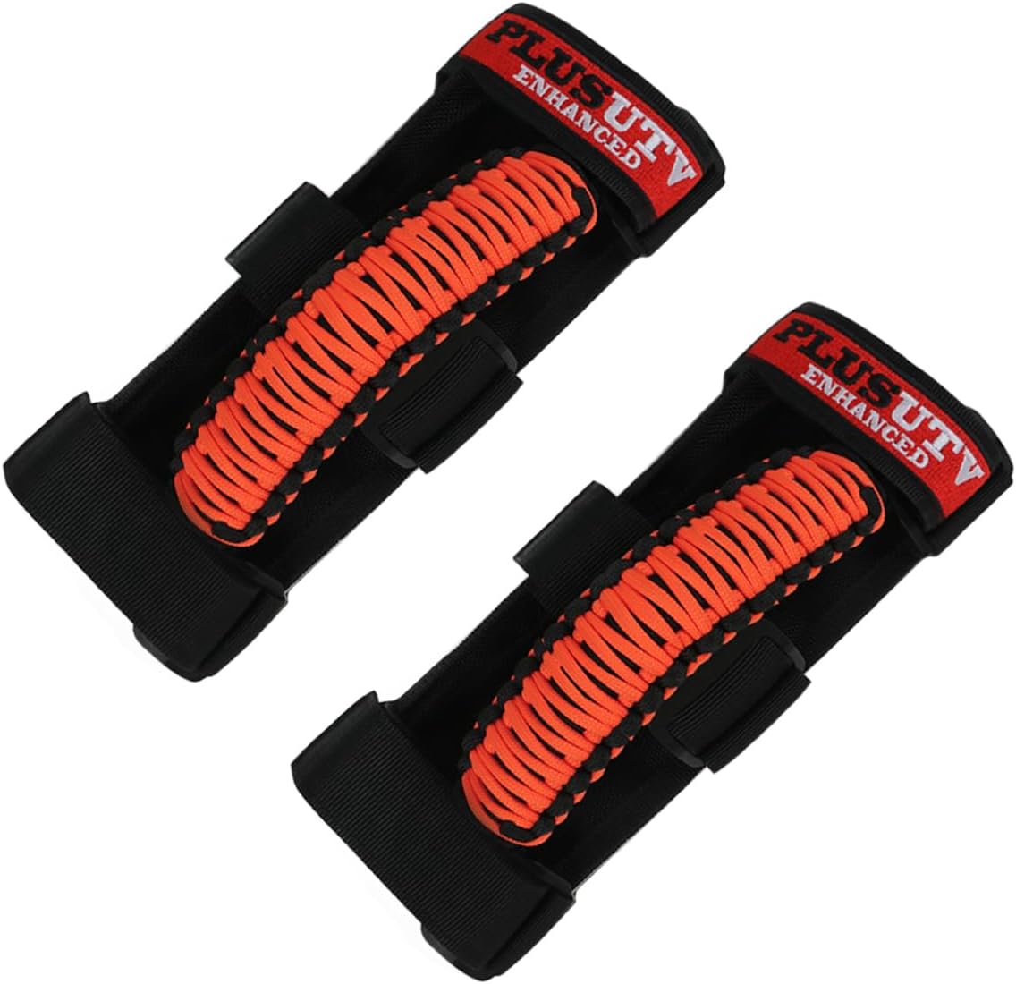 Roll Bar Grab Handles Grips Triple Straps for UTV ATV Polaris Ranger RZR XP900 1000 Honda Pioneer Talon Kawasaki Wildcat Yamaha YXZ Can Strap 1.75 to 2 Inch Bars 2PCS Orange