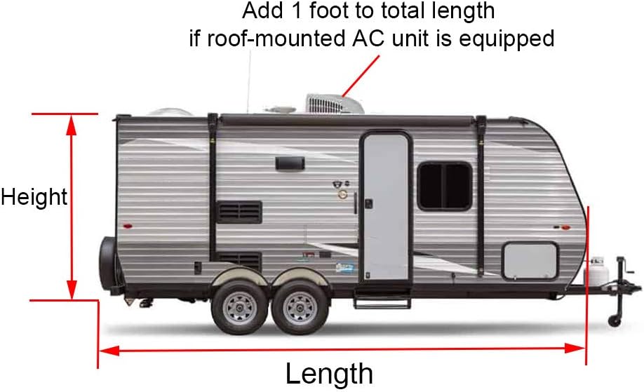 GEARFLAG Travel Trailer Cover for Motorhome Multi-Layers fits 19' - 21' with Reinforced Windproof Side-Straps Anti-UV Water-Resistance Heavy Duty (Fits 19' - 21') - Ideal for rv & Trailer Covers