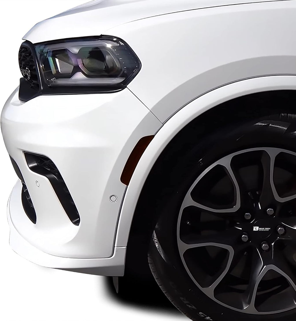 BOGAR TECH DESIGNS Tinted Taillight Third Brake Light Sidemarker Overlay Tint Compatible with Dodge Durango 2021-2025, Dark
