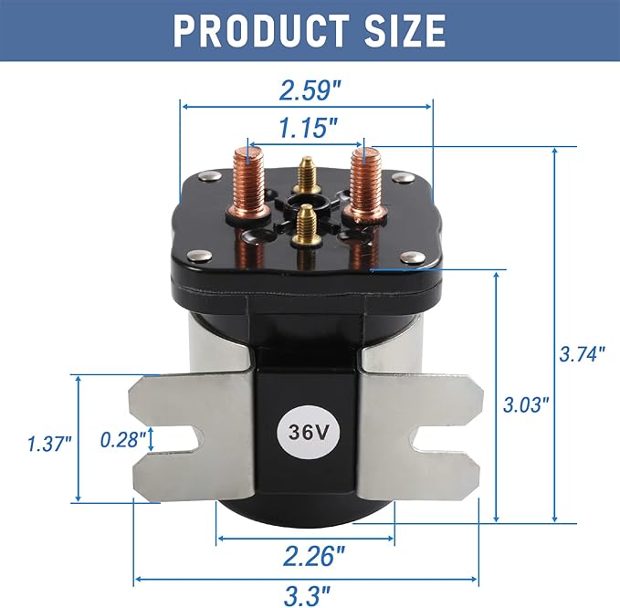 36V 4 Terminal Solenoid 20468G1 36V Solenoid Relay Switch Replacement - Image 5