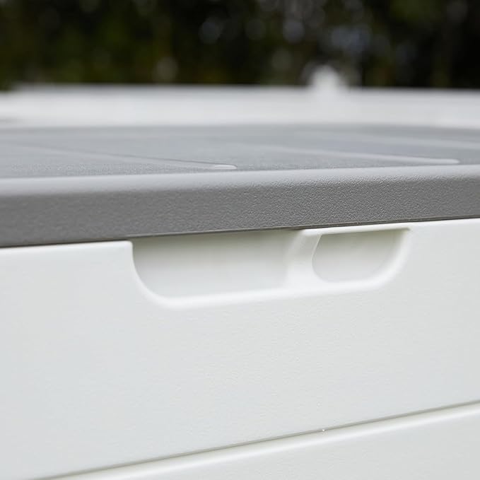 100 Gallon Plus Resin Deck Box, Waterproof Outdoor Storage Bin - Image 4