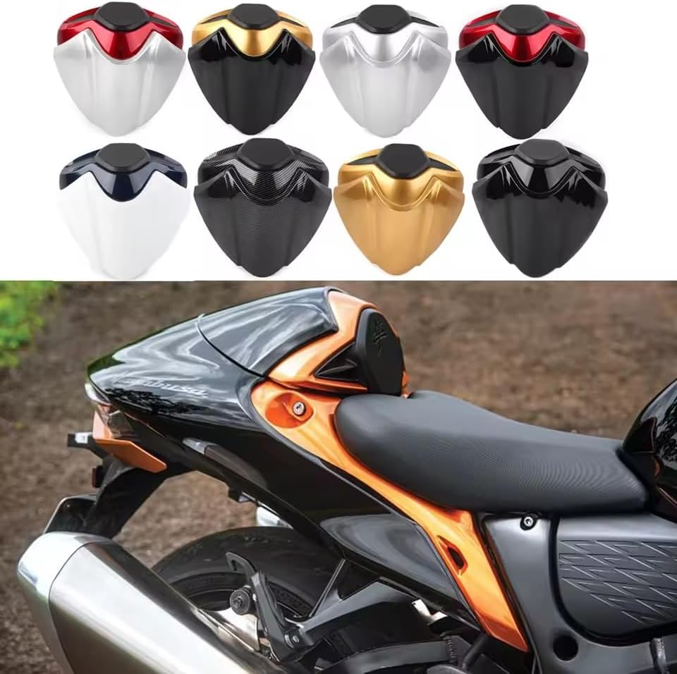 for Suzuki Hayabusa GSXR1300 GSXR 1300 GSX-R1300 2021 2022 2023 2024 Motorcycle Rear Passenger Cowl Seat Back Cover Fairing Part (Glossy Black)