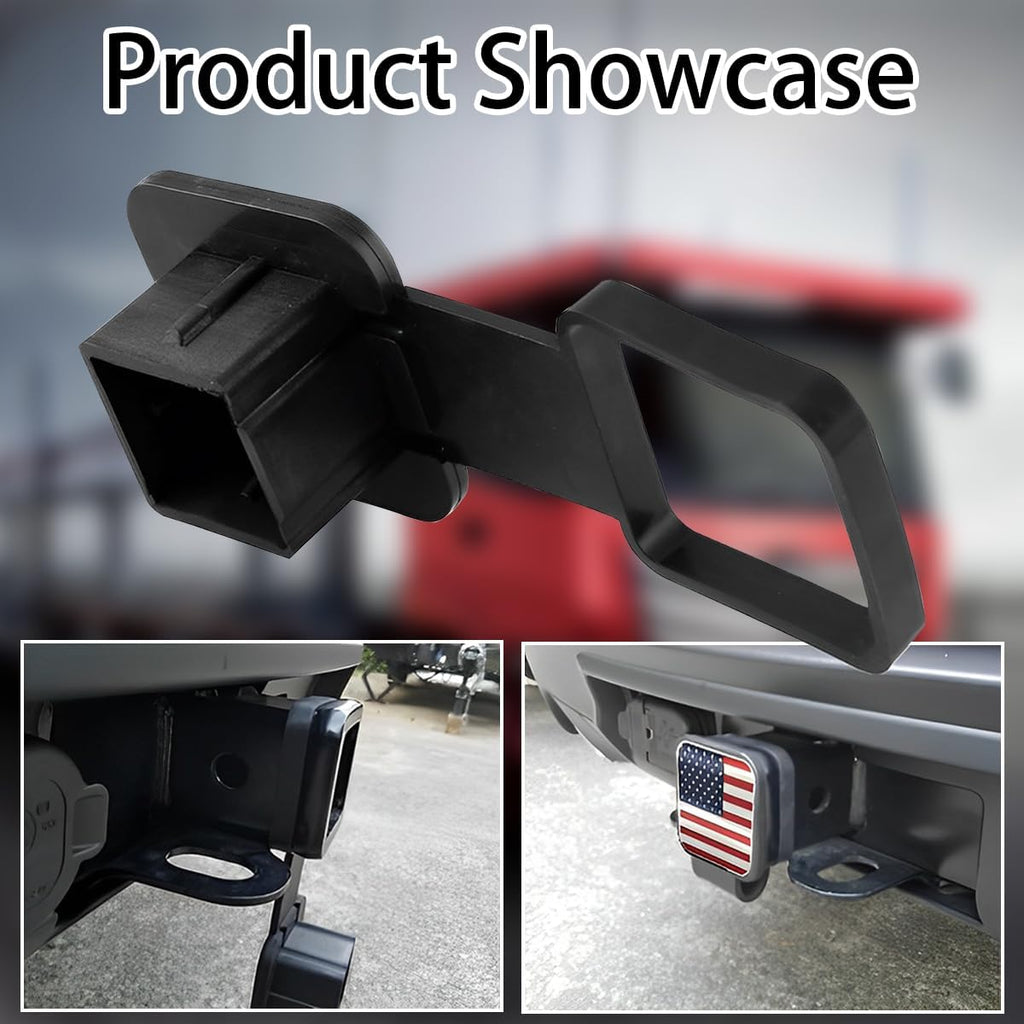 Osilly 2 Inch Trailer Hitch Cover, American Flag Tube Plug Insert Cap Fit for 2" Receivers, Car Exterior Accessories, US Patriotic Tow Hitch Cover for Most Vehicles, SUV, RV, Pickup, ATV (Red)