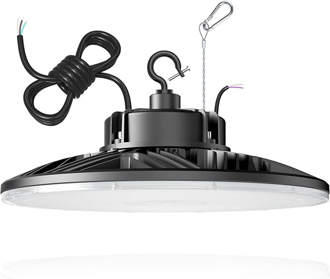 300W UFO-LED-High-Bay-Light, UL & DLC Listed 5000K Daylight 43500LM, 0-10V by ORRGENA