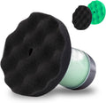Flow Tire Shine Applicator, Reusable Car & Truck Tire Dressing Applicator, No-Drip Streak-Free Tire Shine Applicator Pad, Car Detailing Foam Sponge Pad for All Tire Shine & Gels(Black+Green)
