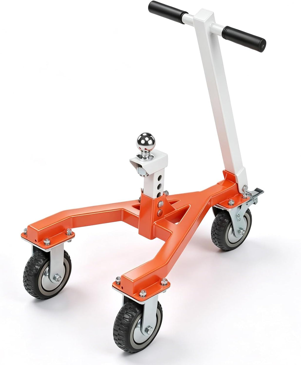 Trailer Dolly Heavy-Duty, 20,000 lbs Load 3500 lbs Tongue Weight Trailer Mover with 2'' & 2-5/16'' Receiving Tongues, 360° Swivel Wheels with Brake, Angle Adjustable, Suitable for RV Boat Motorcycle