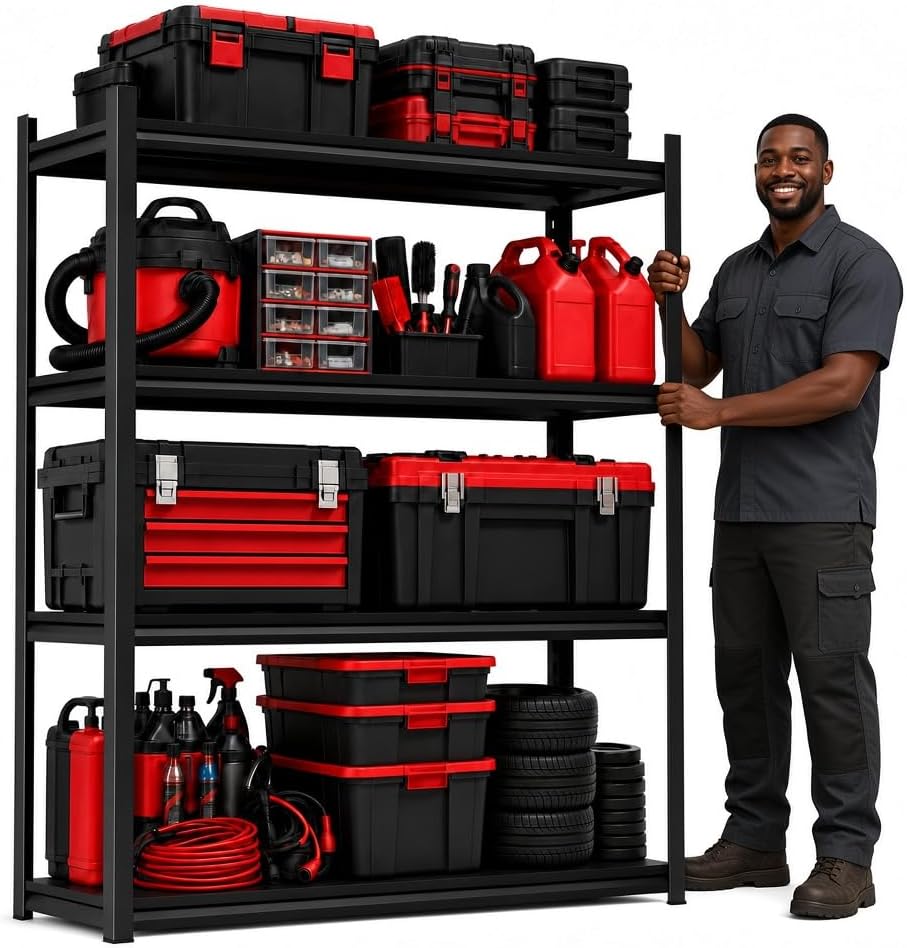garage shelving, 2400 lbs heavy duty metal storage, main product view