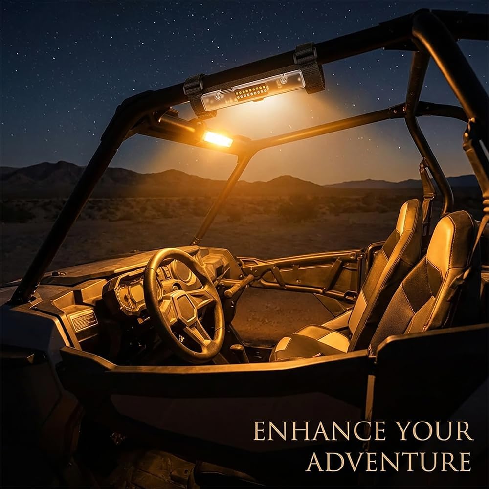 UTV Roll Bar Light for Honda Talon 1000 2022-2025, Waterproof Interior Dome Light for Roll Cage, Magnetic & Strap Mount LED Light Bar for Off Road Side by Side