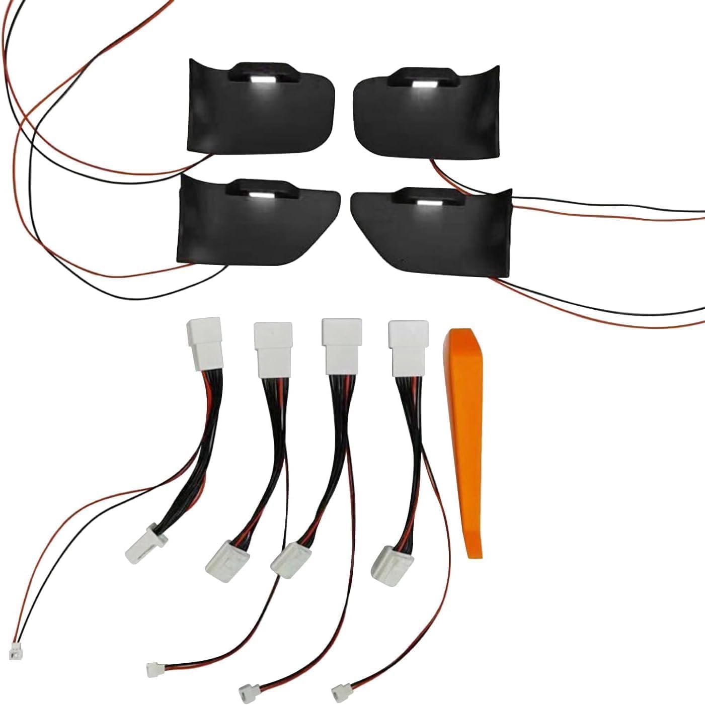 L2R for Toyota Land Cruiser Prado J250 LC250 (2024-2025) Interior Door Handle Bowl LED Lights Handle Bowl Mood Lighting Car Interior Decorative 1 Set (White Lighted)
