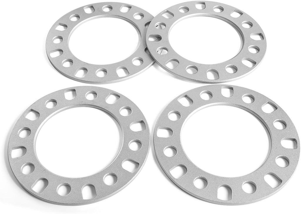 JiiinMiiin 1/4"(6mm) 8x165.1 8x170 8x180 8 Lug Wheel Spacers for F250 E350 Ram 2500 3500 Express 3500 K3500 Silverado Suburban 2500 Sierra 2500HD 3500HD, 4PCS