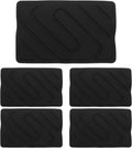 5pcs Car Floor Mat Heel Pad, Universal Anti-Skid Heel Scuff Plate, Auto Home Carpet Protector Patch for Driver Side Foot Rest