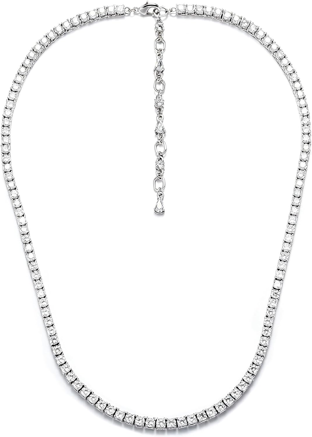 3mm tennis necklace for women men 5a cz, main product view