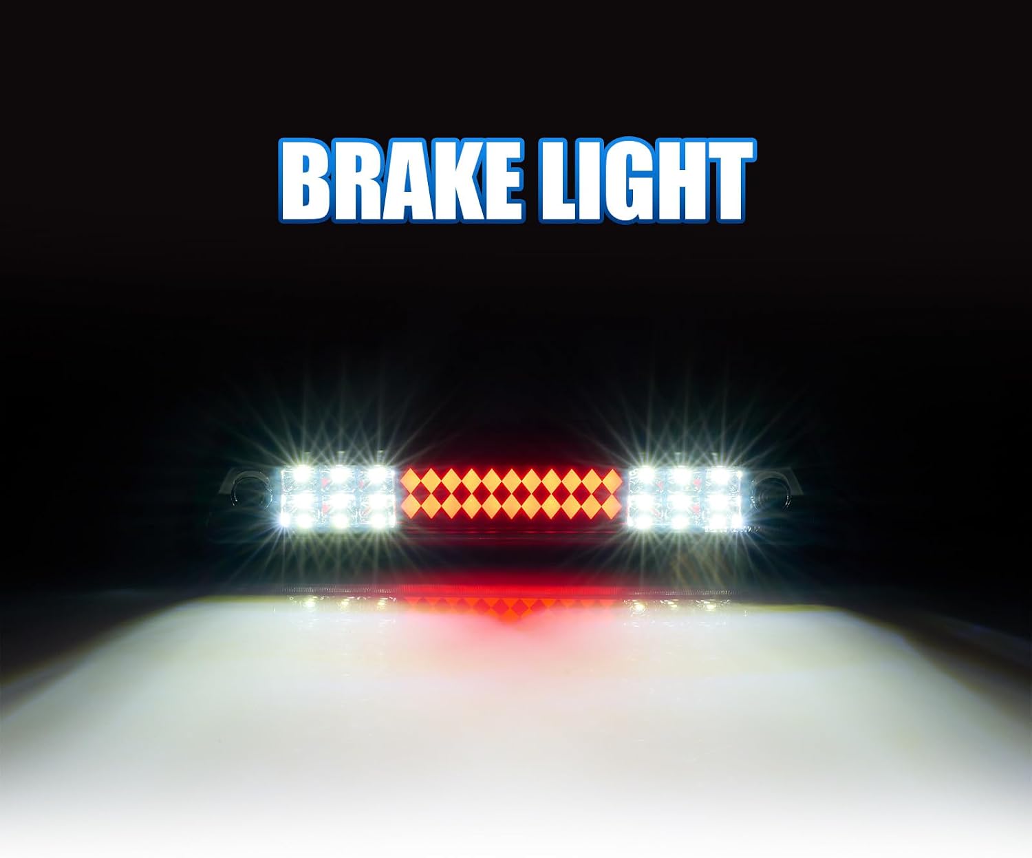 Third 3rd Brake Light for 2009-2014 F150 F-150/2010-2014 LINCOLN MARK LT, Sequential LED High Mount Stop Cargo Light, Rear Center Cab Tail Lights Lamp，Smoke