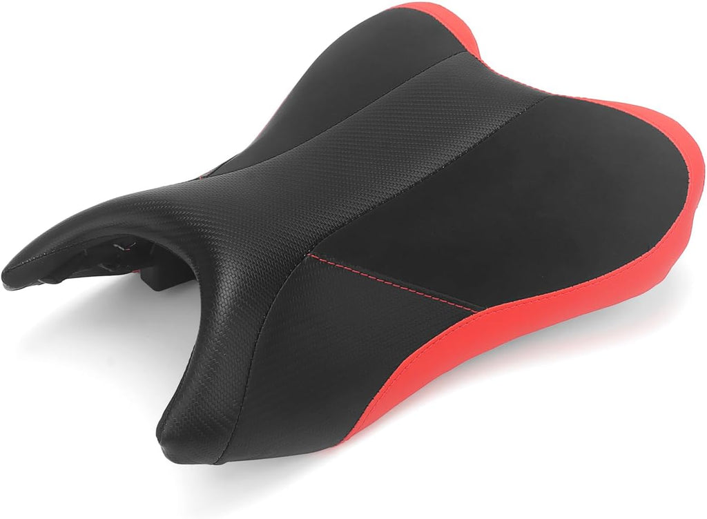 825mm Motorcycle Tall Seat Cover,Hightened Seat Cushion for CFMOTO 450SS 450SR 450NK 2023-2025,Driver Comfort Tall Seat, Black PU Leather (Black-Red)
