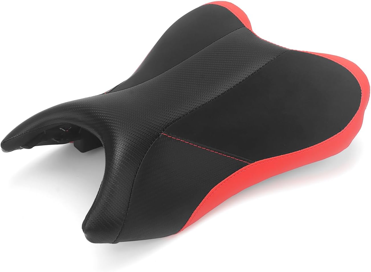 825mm Motorcycle Tall Seat Cover,Hightened Seat Cushion for CFMOTO 450SS 450SR 450NK 2023-2025,Driver Comfort Tall Seat, Black PU Leather (Black-Red)