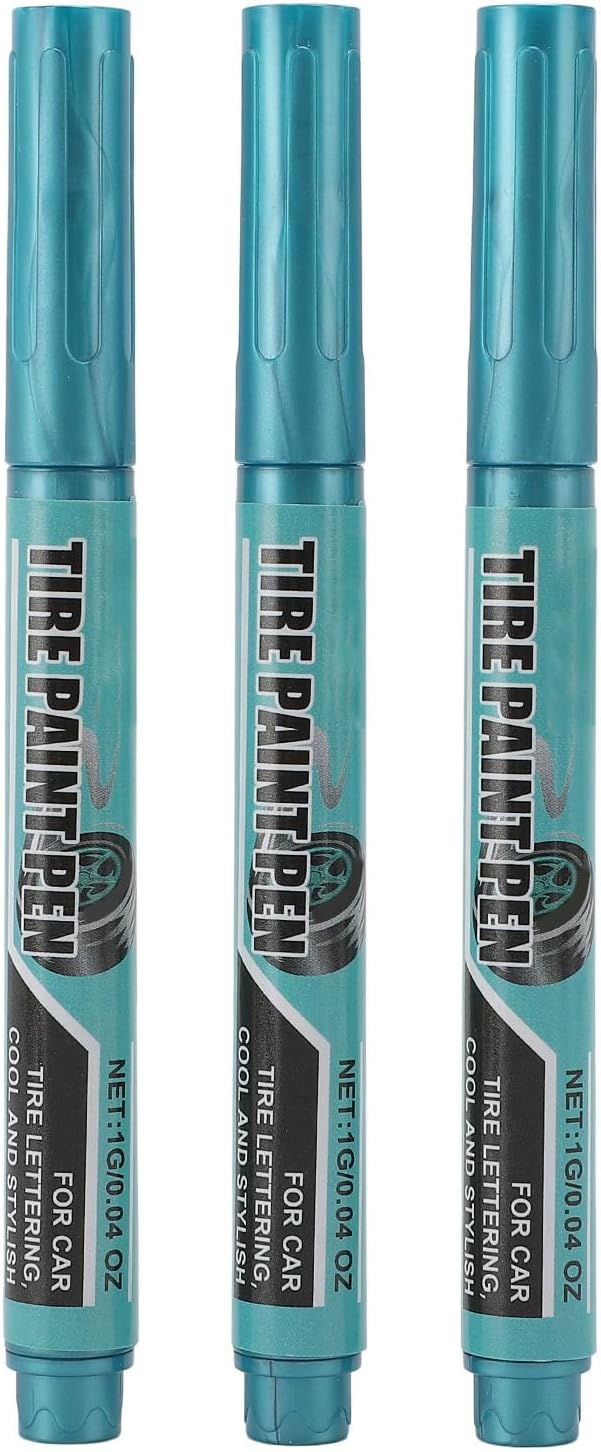 Blue Tire Paint Pen, 6pcs 1g Each, Waterproof Long Lasting Oil Marker Pen - Durable Scratch Repair, Easy Application for Vehicle Maintenance