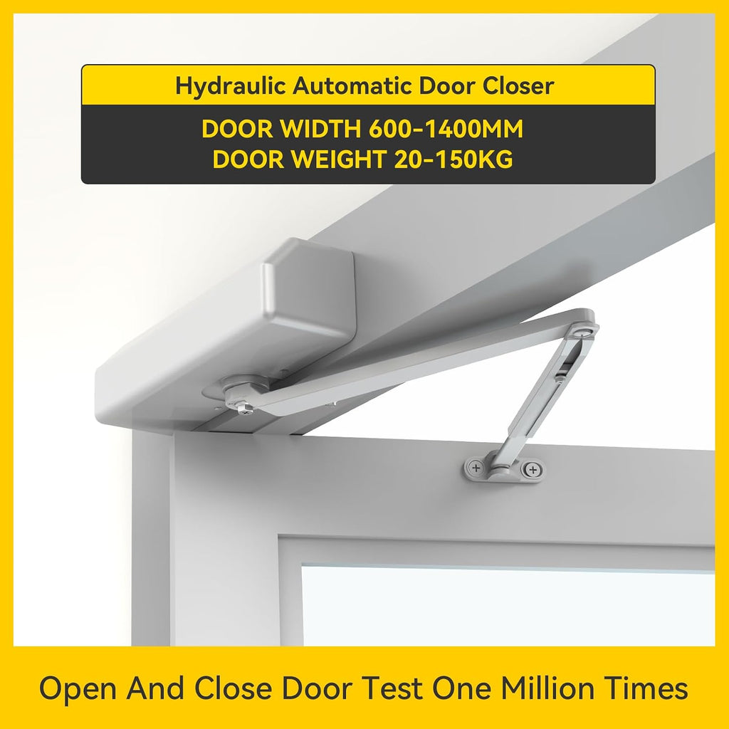 automatic door closer heavy duty hydraulic aluminum alloy shown in use