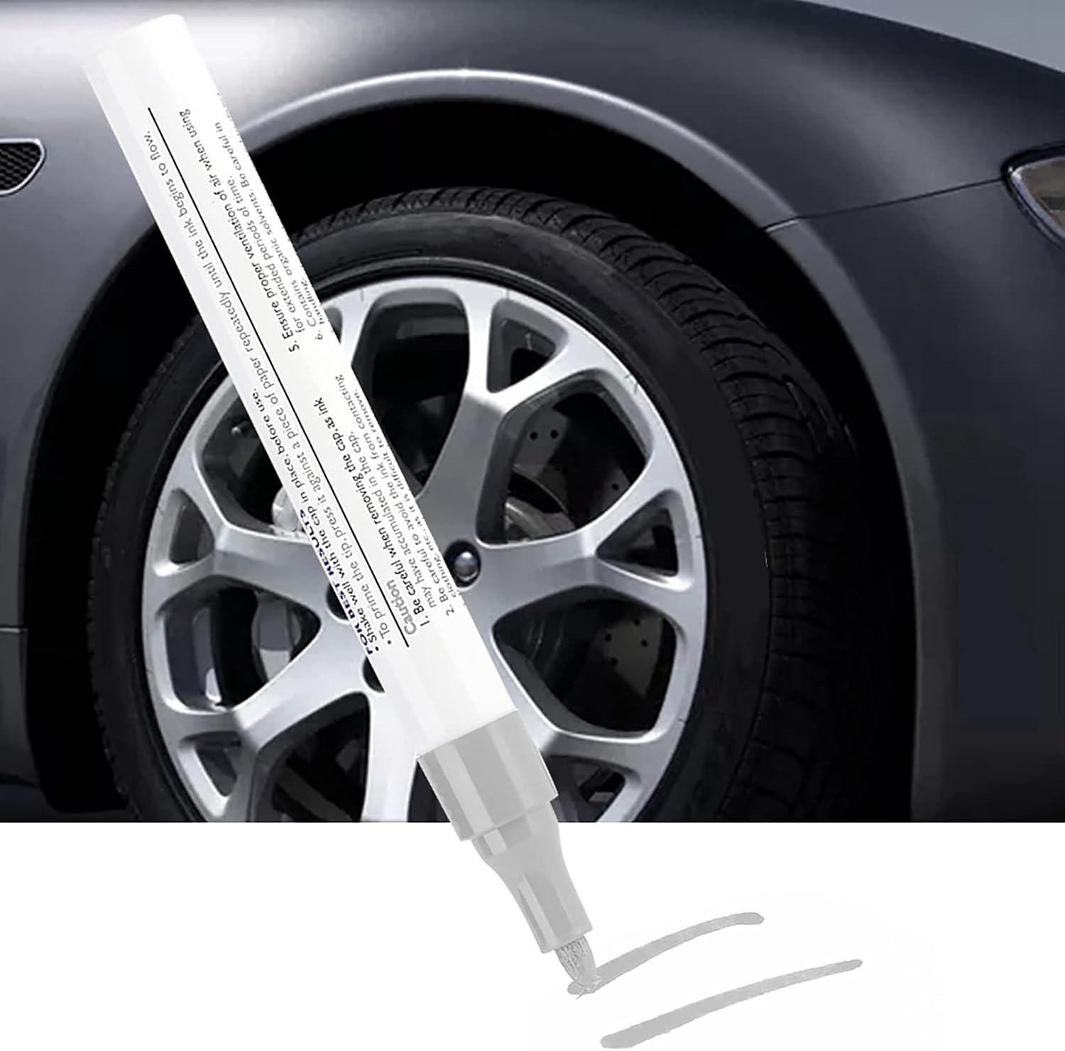 1 pcs Waterproof Car Tire Paint Pen Professional Marking Pencil for Auto Wheels(White)