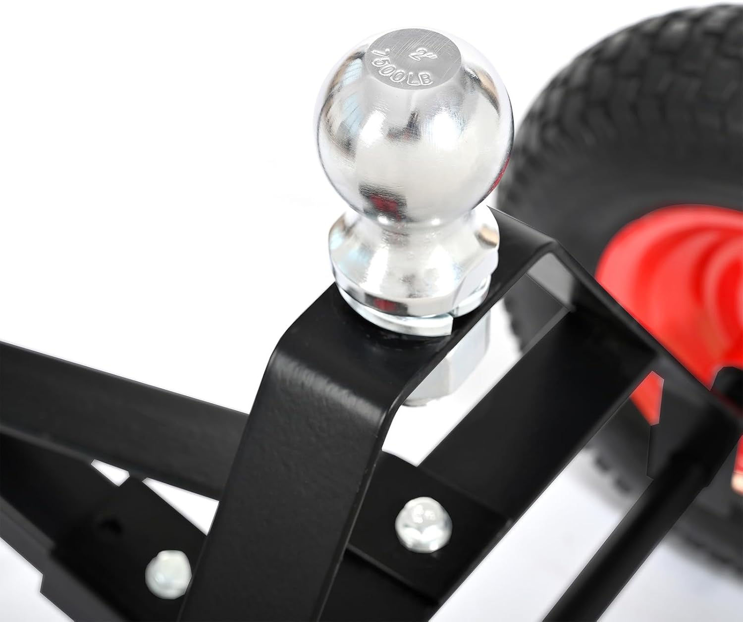 600 LB Load Capacity Trailer Dolly, Heavy Duty 2-Wheel Hand Trailer Mover with 2” Hitch Ball, Dual 13” Pneumatic Tires for RV, Boat & Utility Trailers