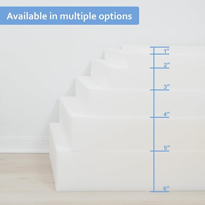 GoTo Foam 5" Height x 24" Width x 72" Length 36ILD Upholstery Cushion Made in - Image 4