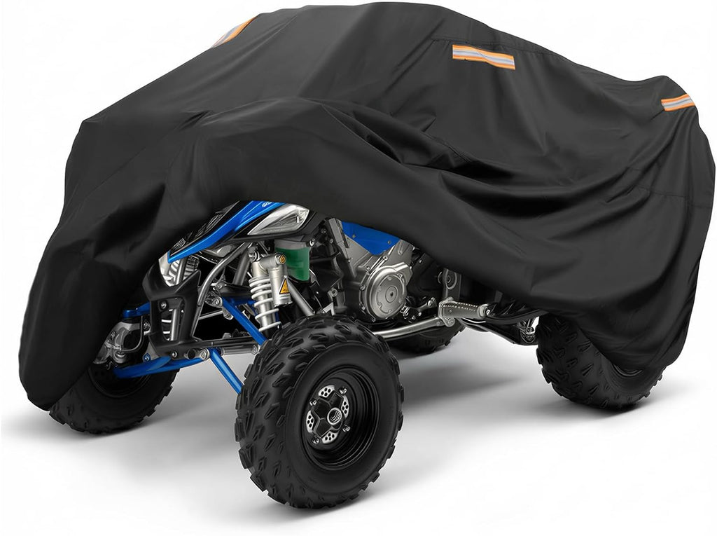 KEMIMOTO ATV Cover Universal, 4 Wheeler Cover Waterproof Outdoor Compatible with Raptor 700 700R YFZ 450R Fourtrax Recon Arctic Cat 300 TRX 250 Can-Am Kawasaki CFMOTO, 78.7''L X 43.3''W X 43''H