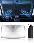 Car Windshield Sun Shade-Sun Ray Reflective Front Window Cover, Foldable Car
