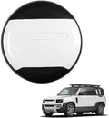 Spare Tire Cover Compatible with 2020-2026 Land Rover Defender 90 110 130 | Spare Tyre Wheel Protector ABS Plastic Fuji White Glossy Black Exterior Accessories