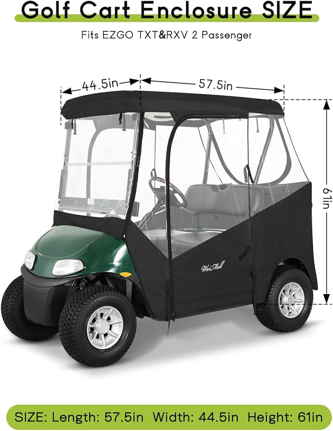Golf Cart Enclosure 2 Passenger - Image 2