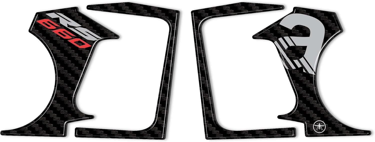 labelbike - 3D Sticker Motorcycle Steering Fork Plate Protection and Decoration in Resin Compatible with Aprilia RS 660 2020-2025