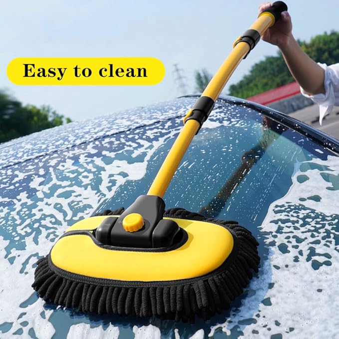 Car Wash Brush with Long Handle, Microfiber Towels Car Wash Kit Cleaning - Image 6