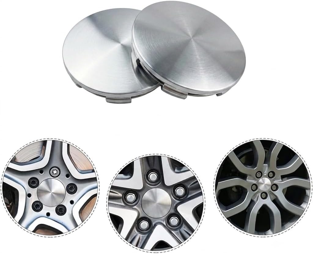 Car Wheel Center Cap Cover Kit Outer 83mm(3.26") Inner 76mm(3") Compatible with Tah-oe Su-burba Yu-kon ES-Calade Rims Center Hub Caps Covers Wheel Caps, Wheel Center Cover Caps Decor Kit 4Pack Silver
