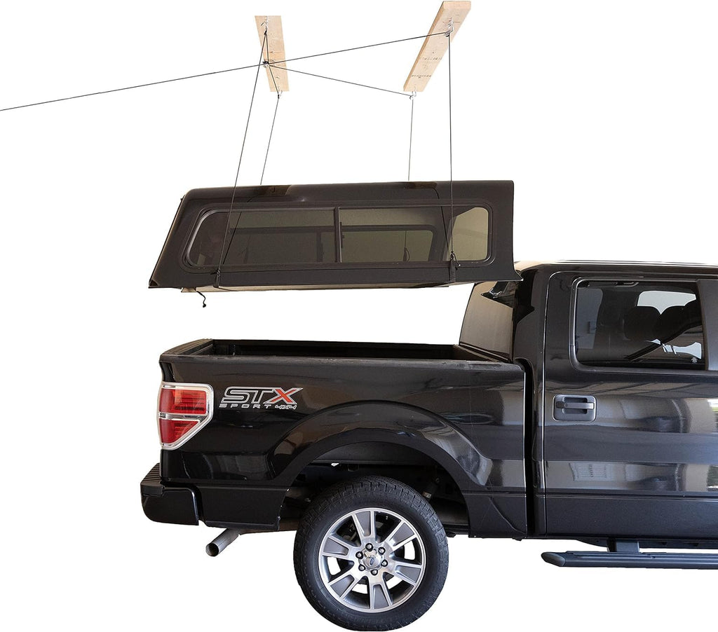 HARKEN - Truck Cap Overhead Garage Storage Hoist, Self-Leveling, Safe Anti-Drop