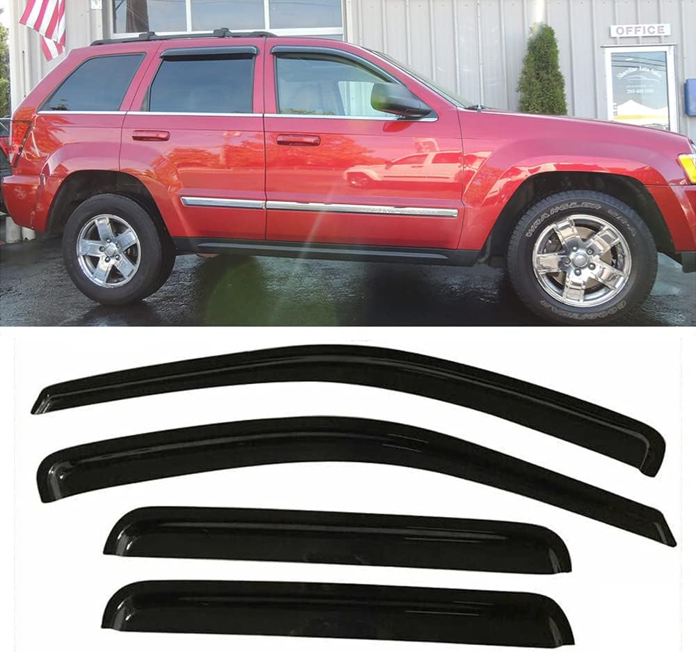 94243 Original Side Window Deflector Visor Rain Guard, Outside Mount Tape-on