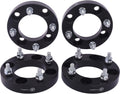 Black Forged 4x4 Wheel Spacers 1 Inch with M12x1.25 Studs Compatible with Yamaha Golf Cart (4x101.6 Bolt Pattern 68.5mm Center Bore) - Pack of 4