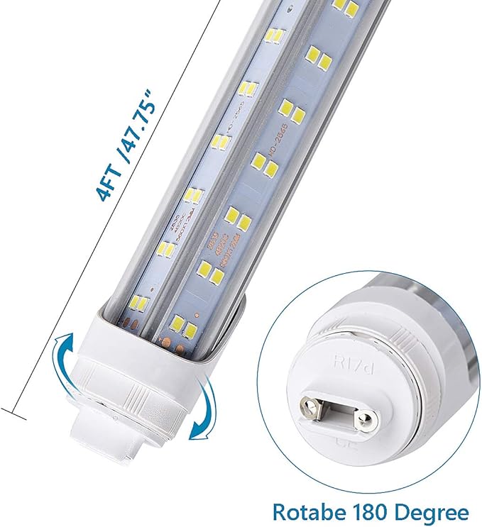 10PCS, LED Shop Light 8FT Tube, 2 Pin LED Tube Lights 270 Degree Angle - Image 4