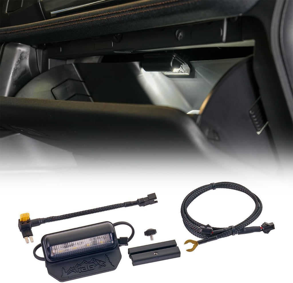 IAG Glove Box LED Light for Ford F-150 2020+ 14th Generation | Lights your glove box, plug-and-play install, no wiring or drilling, auto on/off timer