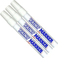 Paint Markers Oil-based Pen Permanent Waterproof Car Tire Tread Rubber Metal - 3 pcs (White)