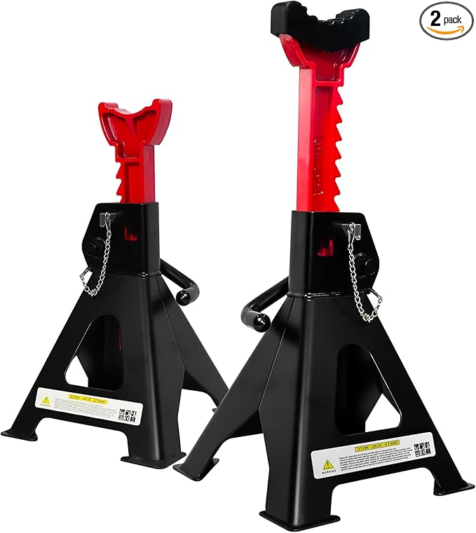 Jack Stands 3 Ton with Double Pin Locking, Car Jack Stand 11.22"-16.54" by YATOINTO