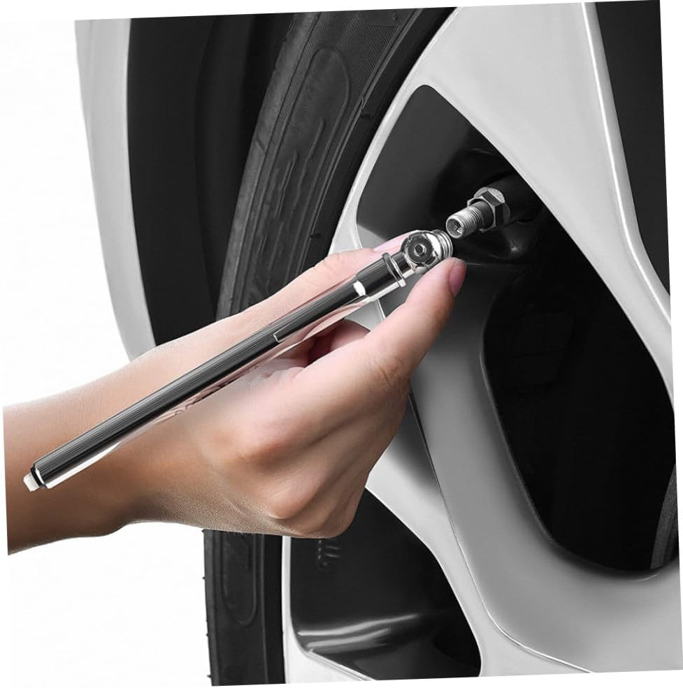 Pencil Tire Pressure Gauge 5pcs Silver Auto Tire Pressure Checker Pen for Car Wheel Maintenance Vehicle Repair Tool