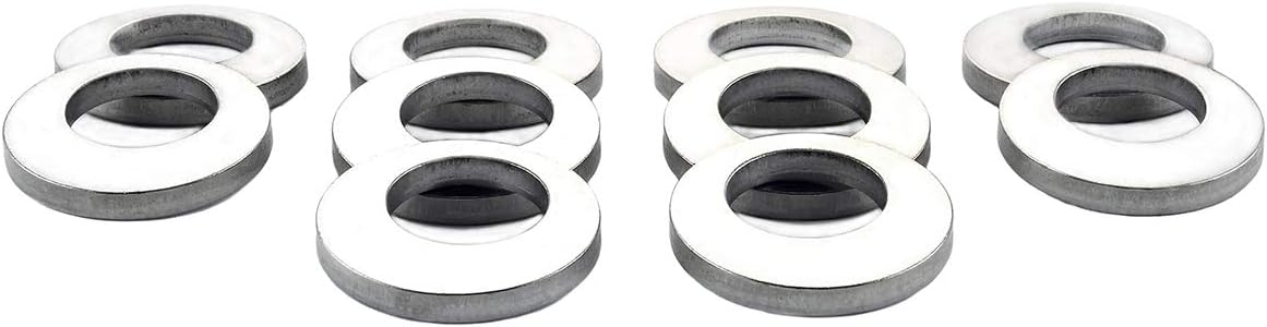 McGard 78714 Stainless Steel Cragar Offset Hole Mag Washer - Pack of 10,Silver