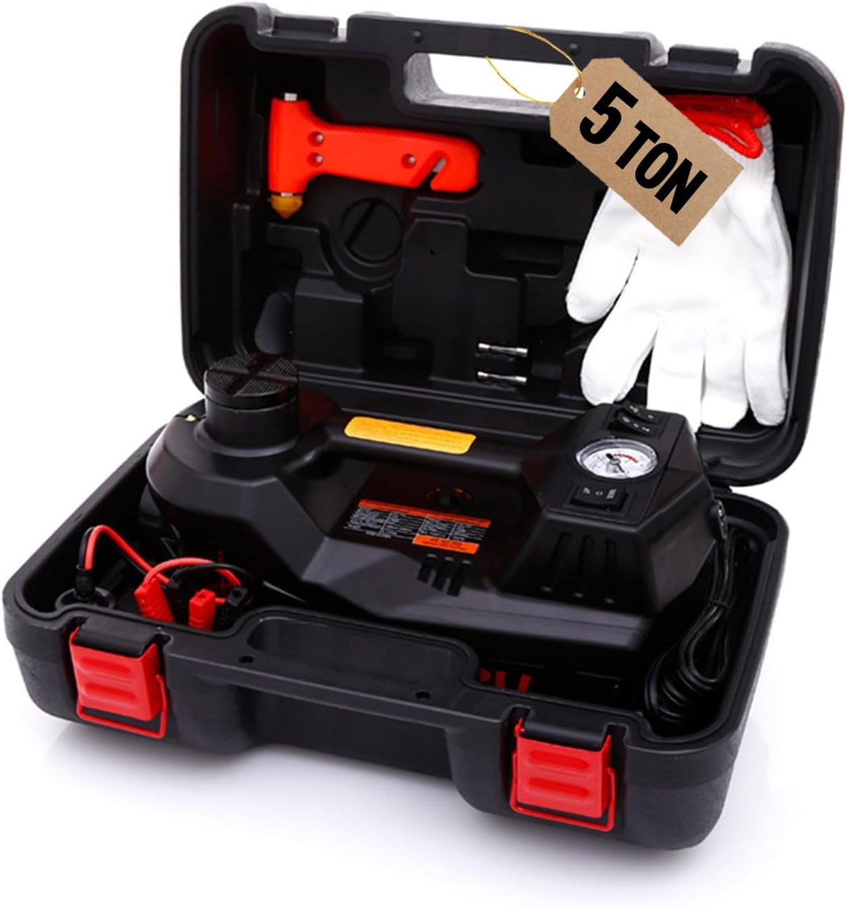 trihelper electric car jack 5 ton 12v floor, main product view