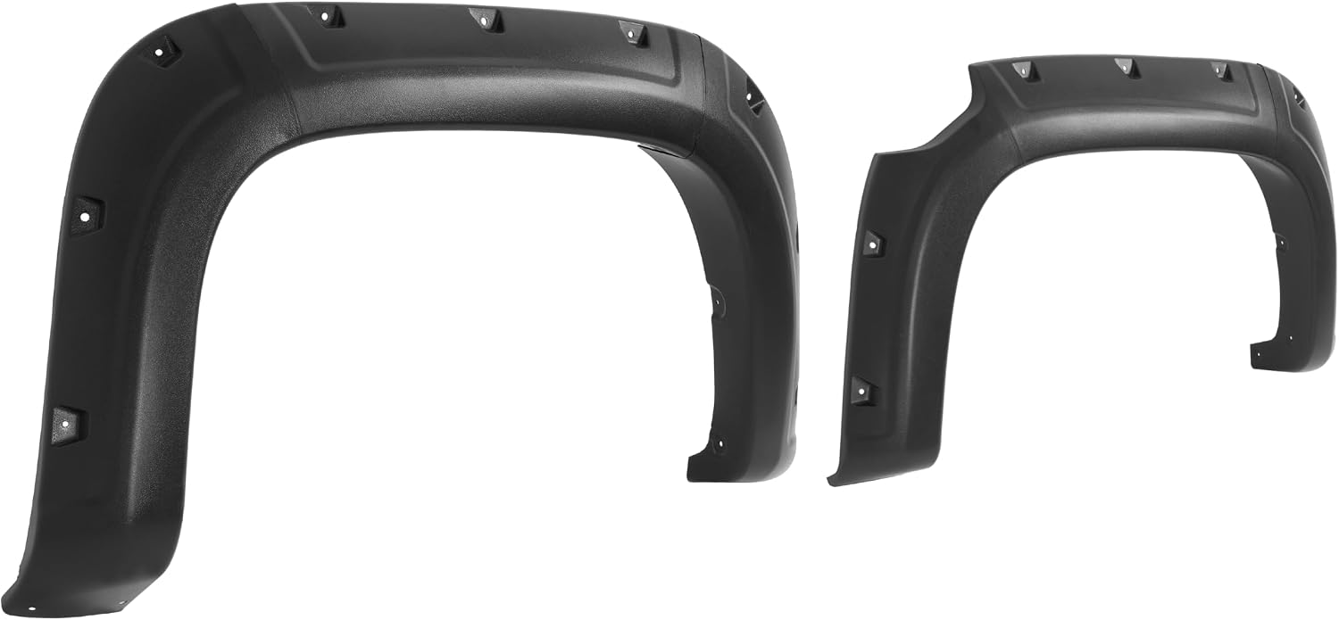 Fender Flare Compatible with 2015-2020 GMC Canyon 5'2" Bed Only | 4X3 Pcs Front & Rear Wheel Arch Cover Protector Set Plastic(PP) Textured Black