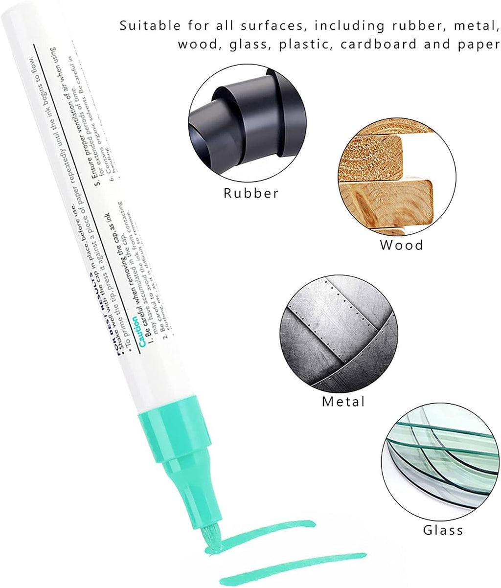 Tire Paint Pen, Professional Car Tire Marking Pen for Rubber Metal Wood Glass Plastic, High Temperature Fast-Drying Paint Marker for SUV Truck Vehicles
