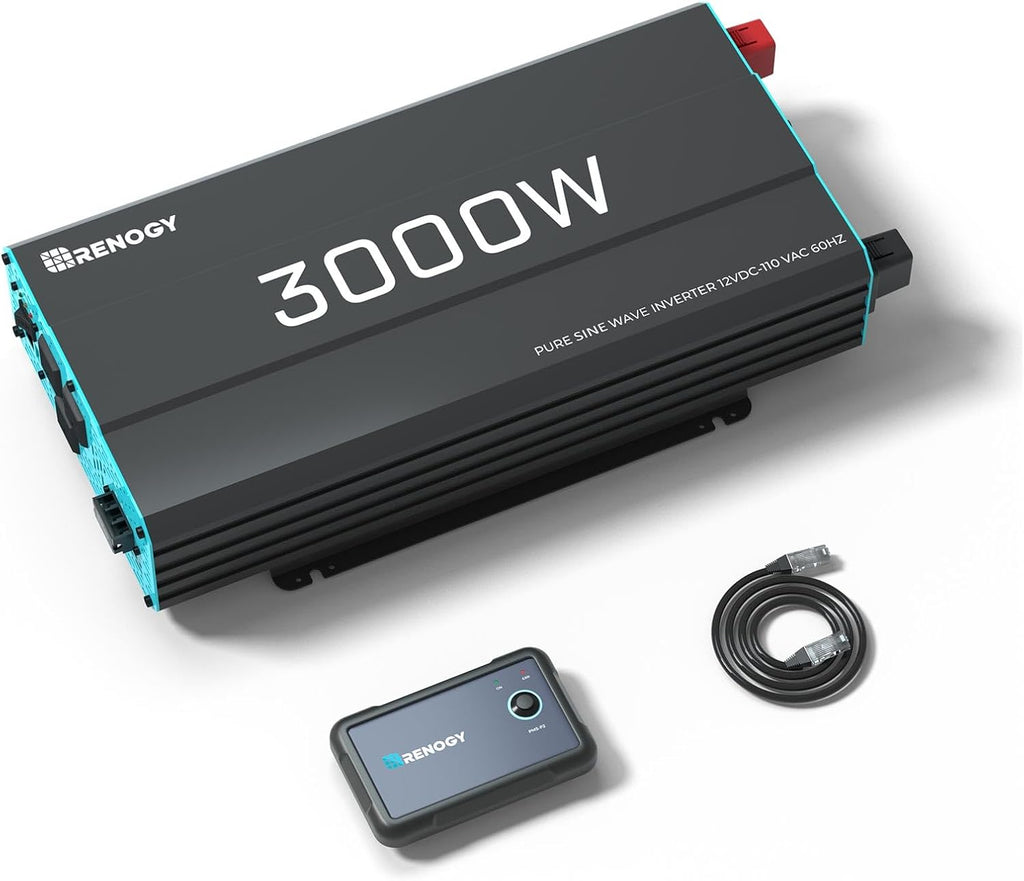 Renogy Inverter P2 3000W Pure Sine Wave Inverter 12V DC to 120V AC Converter