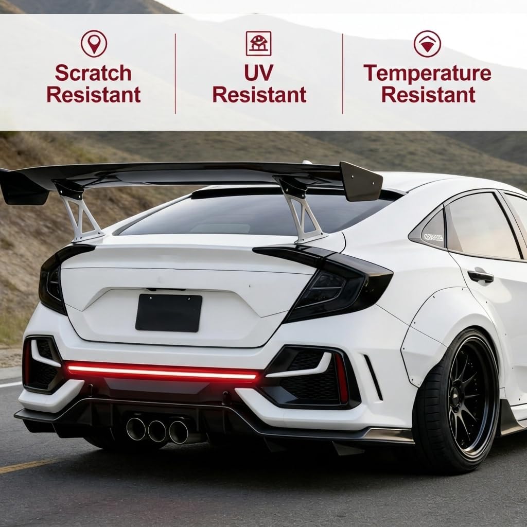 Tail Light Tint Covers Guards Fit for Honda Civic 2016-2021 Accessories DX/EX/LX/Si/Sport/Touring, Smoked Black Rear Light Protective Cover Guards Trim Set Exterior