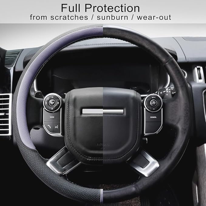 COFIT Breathable Car Steering Wheel Cover 15 inch Auto Universal Leather Wrap - Image 5