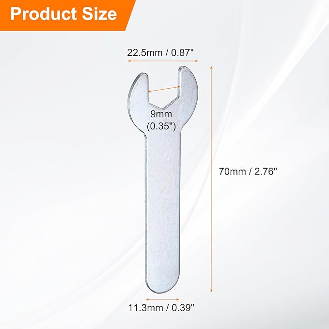 HARFINGTON 10pcs Small Wrench 10x70x1.5mm Metric U-Shaped Single Open Ended - Image 2