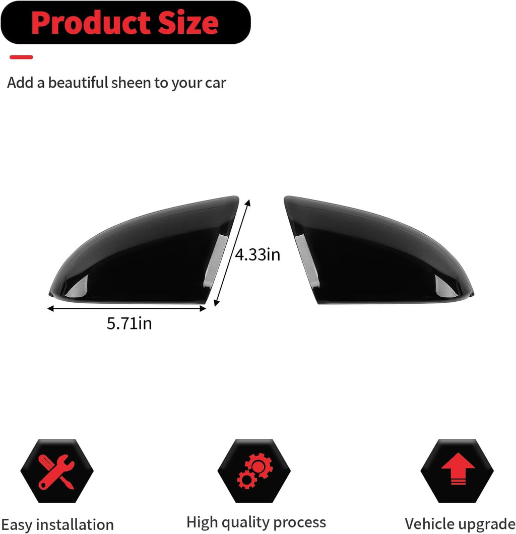 RT-TCZ Smoked Black Rearview Mirror Turn Signal Light Cover Trim Decoration Exterior Accessories for Dodge Ram 2011-2017