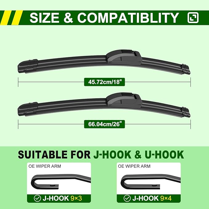 QUALITY 26in + 18in Premium All-Season Windshield Wiper Blades - Image 2