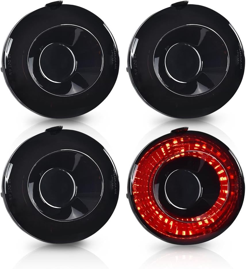 G-PLUS LED Tail Lights Assembly Rear Brake Lamps,Fit For Chevy Corvette C6 Coupe 2005-2013 22762674, 22762675, 25958213, 25958214,luces traseras faros traseros Smoky Lens Black Housing